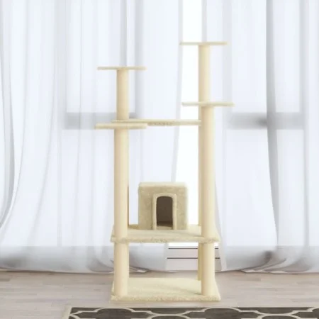 Cat scratcher with cream sisal posts 110 cm by vidaXL, Cat furniture - Ref: Foro24-171479, Price: 57,54 €, Discount: %