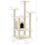 Katzenkratzbaum mit Sisalpfosten creme 110 cm von vidaXL, Katzenmöbel - Ref: Foro24-171479, Preis: 56,40 €, Rabatt: %