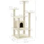 Katzenkratzbaum mit Sisalpfosten creme 110 cm von vidaXL, Katzenmöbel - Ref: Foro24-171479, Preis: 55,50 €, Rabatt: %