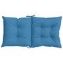Cojines silla respaldo bajo 6 ud tela azul melange 100x50x7 cm by , Cushions for chairs and sofas - Ref: Foro24-4002393, Pric...