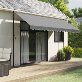 Tela de cenefa de toldo de repuesto rayas gris antracita 4 m de , Toldos - Ref: Foro24-367764, Precio: 14,64 €, Descuento: %