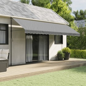 Tela de cenefa de toldo de repuesto rayas gris antracita 5 m by , Awnings - Ref: Foro24-367766, Price: 15,57 €, Discount: %