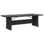 Mesa de jardín superficie de vidrio ratán PE negro 240x90x75 cm by , Garden tables - Ref: Foro24-365597, Price: 307,93 €, Dis...