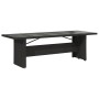 Mesa de jardín superficie de vidrio ratán PE negro 240x90x75 cm by , Garden tables - Ref: Foro24-365597, Price: 307,93 €, Dis...