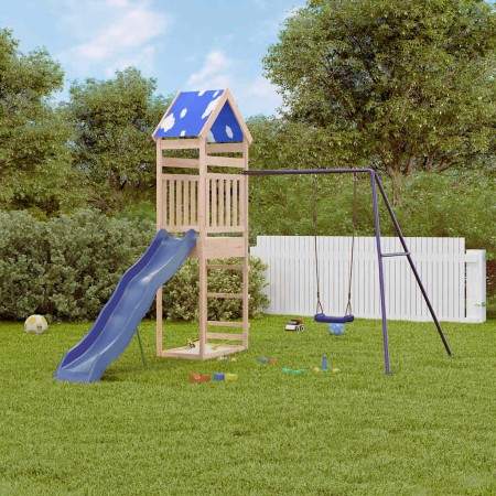 Parque infantil de exterior de madera maciza de pino by , Swings and play structures - Ref: Foro24-3279034, Price: 304,99 €, ...
