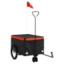 Remolque para bicicleta hierro negro y naranja 30 kg | Foro24.es | Tu tienda online para hogar, jardín y más Foro24.es