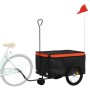 Remolque para bicicleta hierro negro y naranja 30 kg | Foro24.es | Tu tienda online para hogar, jardín y más Foro24.es