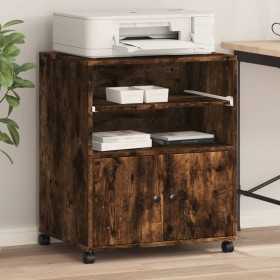 Soporte para impresora con ruedas roble ahumado 60x48x74 cm von , Drucker unterstützt - Ref: Foro24-840636, Preis: 83,13 €, R...