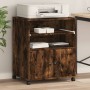 Soporte para impresora con ruedas roble ahumado 60x48x74 cm by , Printer supports - Ref: Foro24-840636, Price: 83,13 €, Disco...