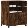 Soporte para impresora con ruedas roble ahumado 60x48x74 cm by , Printer supports - Ref: Foro24-840636, Price: 83,13 €, Disco...