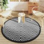 Alfombra de exterior ARAKIL blanco y negro Ø160 cm PP von , Outdoor-Protektoren - Ref: Foro24-368475, Preis: 33,52 €, Rabatt:...
