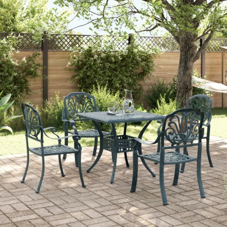 Juego de comedor de jardín 5 piezas aluminio fundido verde de , Conjuntos de jardín - Ref: Foro24-3216344, Precio: 738,49 €, ...