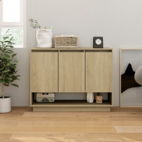 Aparador de madera contrachapada roble Sonoma 97x3
