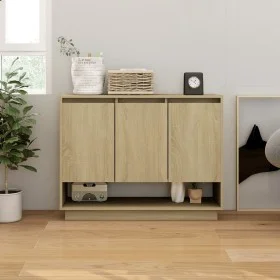 Sideboard aus Sonoma-Eichensperrholz, 97 x 31 x 75 cm von vidaXL, Sideboards - Ref: Foro24-809533, Preis: 87,37 €, Rabatt: %