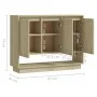 Sideboard aus Sonoma-Eichensperrholz, 97 x 31 x 75 cm von vidaXL, Sideboards - Ref: Foro24-809533, Preis: 87,37 €, Rabatt: %