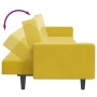 Sofá cama de 2 plazas con taburete terciopelo amarillo de , Sofás - Ref: Foro24-3258137, Precio: 339,49 €