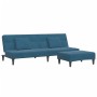 Sofá cama de 2 plazas con taburete terciopelo azul von , Sofas - Ref: Foro24-3258109, Preis: 298,53 €, Rabatt: %
