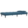 Sofá cama de 2 plazas con taburete terciopelo azul von , Sofas - Ref: Foro24-3258109, Preis: 298,53 €, Rabatt: %