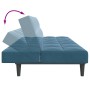 Sofá cama de 2 plazas con taburete terciopelo azul von , Sofas - Ref: Foro24-3258109, Preis: 298,53 €, Rabatt: %