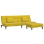 Sofá cama de 2 plazas con taburete terciopelo amarillo by , Sofas - Ref: Foro24-3258114, Price: 306,49 €, Discount: %