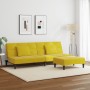 Sofá cama de 2 plazas con taburete terciopelo amarillo by , Sofas - Ref: Foro24-3258114, Price: 306,49 €, Discount: %