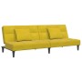 Sofá cama de 2 plazas con taburete terciopelo amarillo by , Sofas - Ref: Foro24-3258114, Price: 306,49 €, Discount: %
