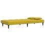Sofá cama de 2 plazas con taburete terciopelo amarillo by , Sofas - Ref: Foro24-3258114, Price: 306,49 €, Discount: %