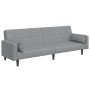 Sofá cama de 2 plazas con taburete tela gris claro | Foro24.es | Tu tienda online para hogar, jardín y más Foro24.es