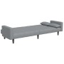 Sofá cama de 2 plazas con taburete tela gris claro | Foro24.es | Tu tienda online para hogar, jardín y más Foro24.es