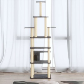Katzenkratzbaum mit dunkelgrauen Sisalstämmen, 183 cm von vidaXL, Katzenmöbel - Ref: Foro24-171484, Preis: 84,76 €, Rabatt: %