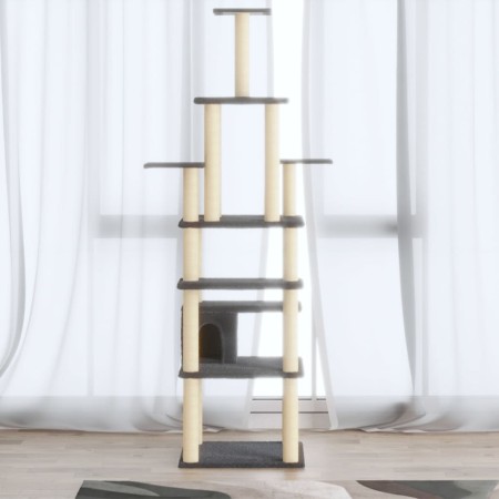 Cat scratching post with dark gray sisal posts 183 cm by vidaXL, Cat furniture - Ref: Foro24-171484, Price: 84,76 €, Discount: %