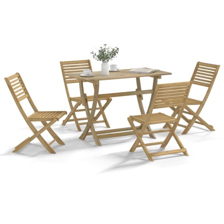 Juego de comedor de jardín 5 piezas madera maciza de acacia by , Garden sets - Ref: Foro24-3214250, Price: 276,33 €, Discount: %