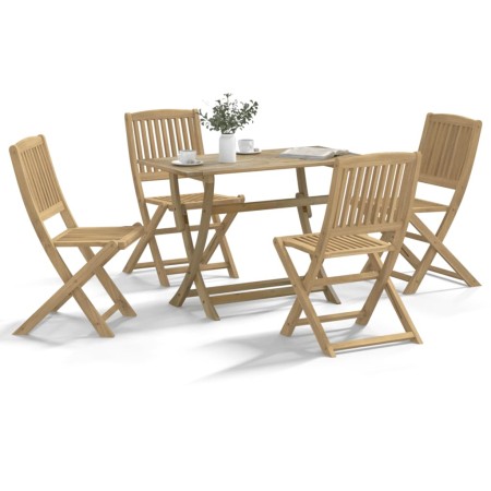 Juego de comedor de jardín 5 piezas madera maciza de acacia von , Gartensets - Ref: Foro24-3295007, Preis: 266,50 €, Rabatt: %