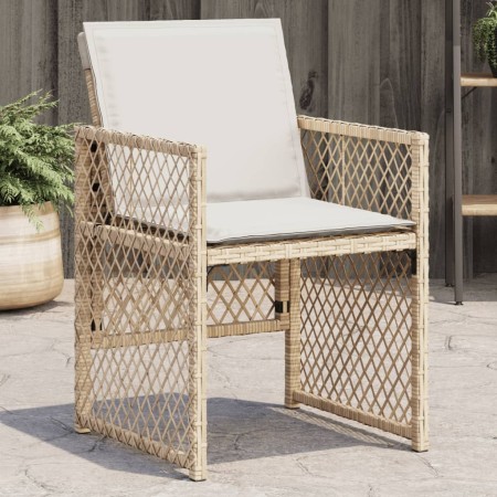 Sillas de jardín con cojines 4 uds ratán sintético beige | Foro24.es | Tu tienda online para hogar, jardín y más Foro24.es