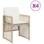 Sillas de jardín con cojines 4 uds ratán sintético beige | Foro24.es | Tu tienda online para hogar, jardín y más Foro24.es