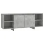 Concrete gray plywood TV cabinet 130x35x50 cm by vidaXL, TV Furniture - Ref: Foro24-809588, Price: 81,15 €, Discount: %
