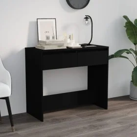 Black plywood console table 89x41x76.5 cm by vidaXL, Side tables - Ref: Foro24-809567, Price: 59,92 €, Discount: %