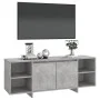 Concrete gray plywood TV cabinet 130x35x50 cm by vidaXL, TV Furniture - Ref: Foro24-809588, Price: 81,15 €, Discount: %
