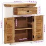 Aparador madera maciza mango rugosa blanco marrón 55x30x73 cm | Foro24.es | Tu tienda online para hogar, jardín y más Foro24.es