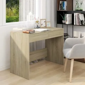 Schreibtisch aus Sonoma-Eichensperrholz, 101 x 50 x 76,5 cm von vidaXL, Schreibtische - Ref: Foro24-809560, Preis: 81,89 €, R...