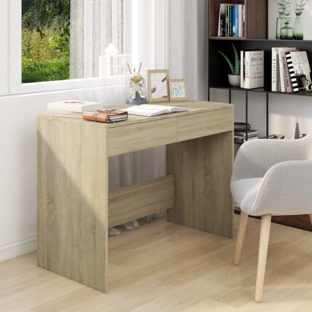 Sonoma oak plywood desk 101x50x76.5 cm by vidaXL, Desks - Ref: Foro24-809560, Price: 84,65 €, Discount: %