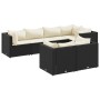 Set de muebles de jardín y cojines 7 pzas ratán sintético negro von , Gartensets - Ref: Foro24-3308184, Preis: 695,08 €, Raba...