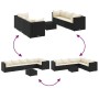 Set de muebles de jardín y cojines 7 pzas ratán sintético negro von , Gartensets - Ref: Foro24-3308144, Preis: 571,14 €, Raba...