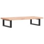 Estante de lavabo de pared de acero y madera maciza de haya de , Tocadores de baño - Ref: Foro24-3302353, Precio: 78,50 €, De...