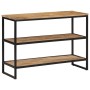 Mesa consola madera maciza de mango rugosa 100x35x70 cm de , Mesas auxiliares - Ref: Foro24-374075, Precio: 124,17 €