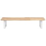 Estante de lavabo de pared acero y madera maciza de acacia von , Badezimmerwaschtische - Ref: Foro24-3302668, Preis: 76,46 €,...