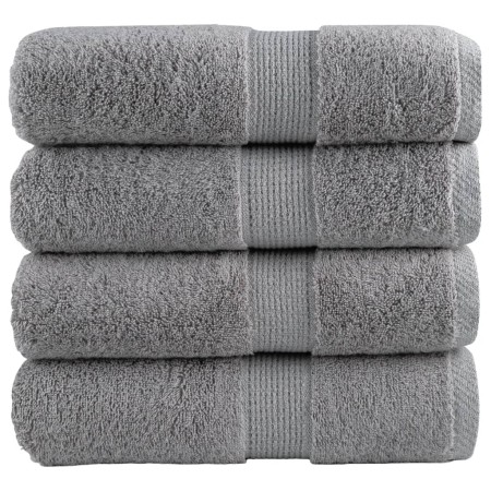 Toallas SOLUND 4 unidades gris 30x30 cm 600 gsm | Foro24.es | Tu tienda online para hogar, jardín y más Foro24.es