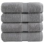Toallas SOLUND 4 unidades gris 30x30 cm 600 gsm | Foro24.es | Tu tienda online para hogar, jardín y más Foro24.es