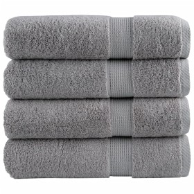 Toallas de ducha SOLUND 4 unidades gris 70x140 cm