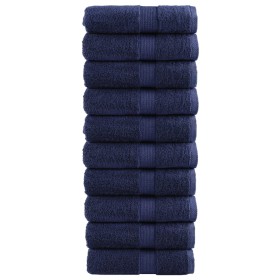 Comprar Toallas SOLUND 10 uds azul marino 30x30